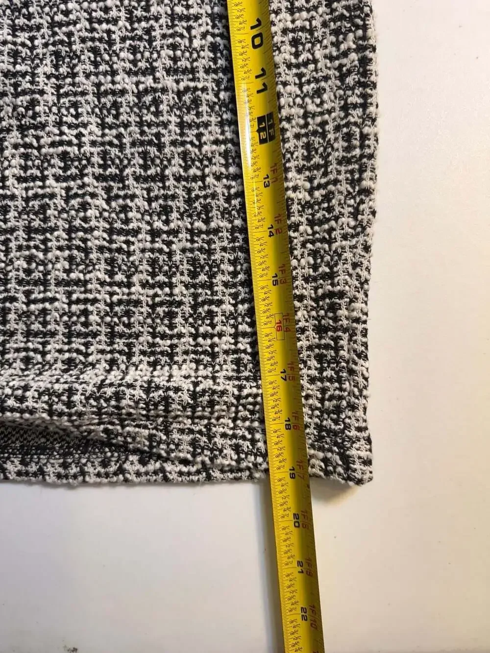 Max Studio Womens Black White Knit Tweed Mini Skirt 2708K16 Size Large NWT